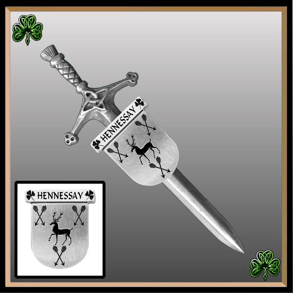 Hennessy Irish Coat of Arms Shield Kilt Pin ~ ISLKP