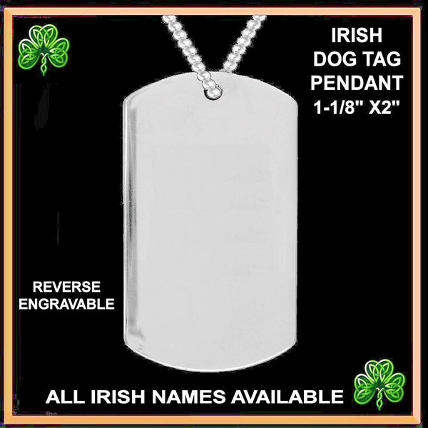 Magee Irish Disk Coat of Arms Stainless Steel Dog Tag