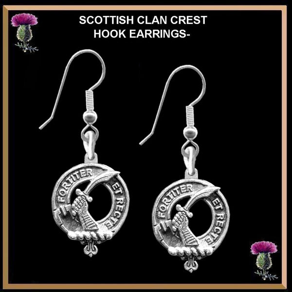 Elliott Clan Crest Earrings