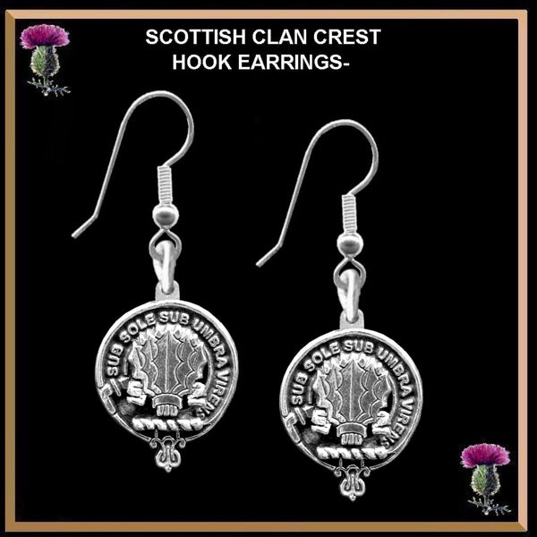 Irvine Drum Clan Crest Earrings