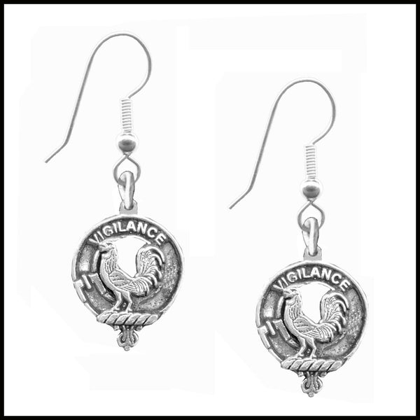 Laing Clan Crest Earrings