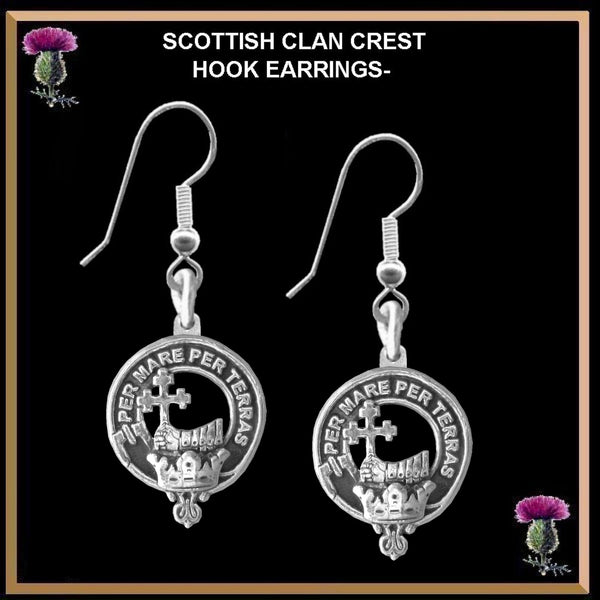 MacDonald Isles Clan Crest Earrings