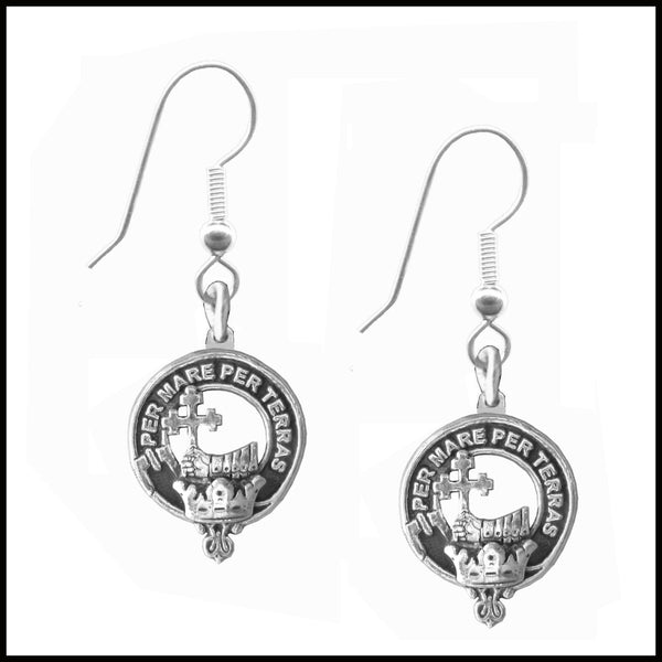 MacDonald Isles Clan Crest Earrings