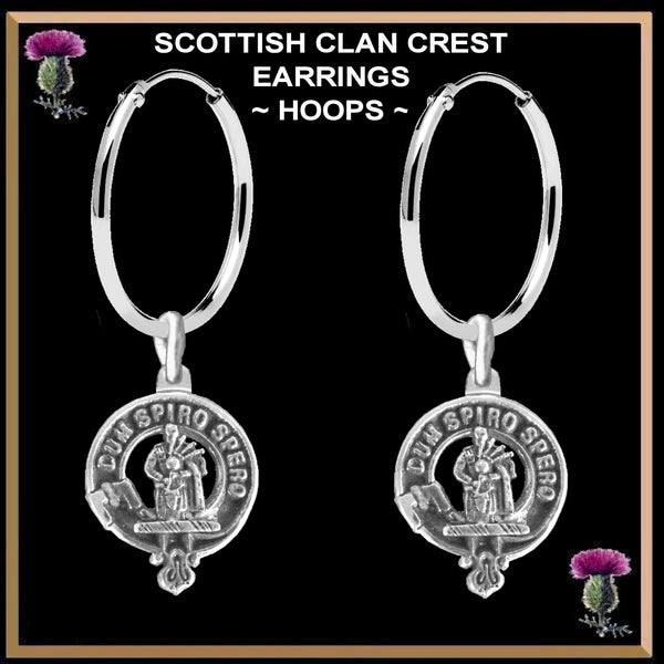 MacLennan Clan Crest Earrings