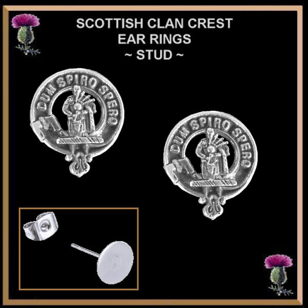 MacLennan Clan Crest Earrings