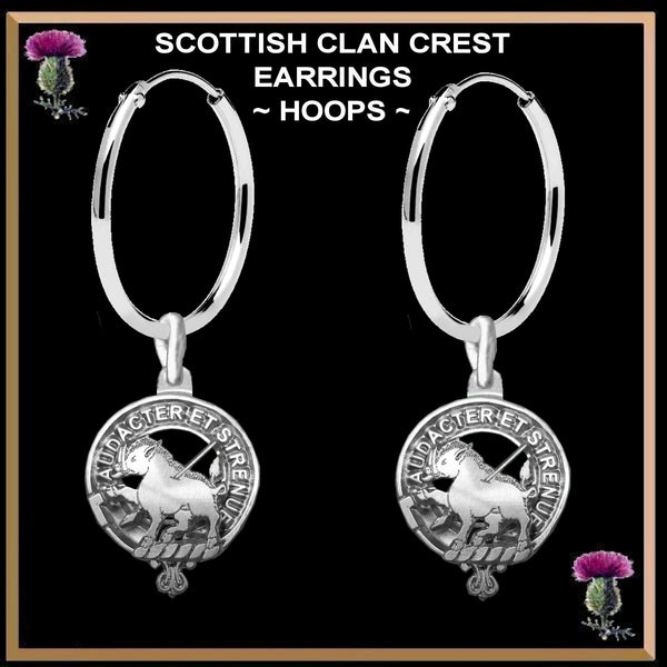 Pollock Clan Crest Earrings
