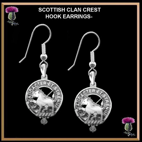 Pollock Clan Crest Earrings