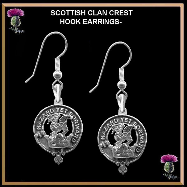Seton Clan Crest Earrings