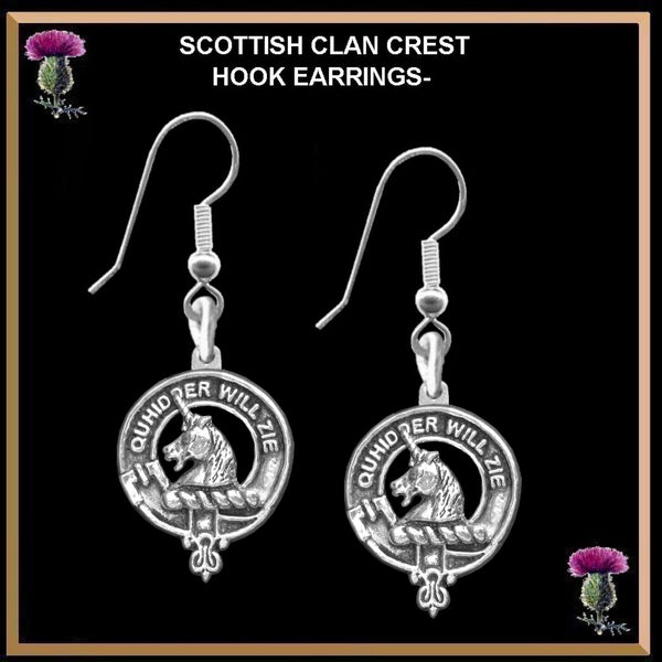 Stewart Appin Clan Crest Earrings