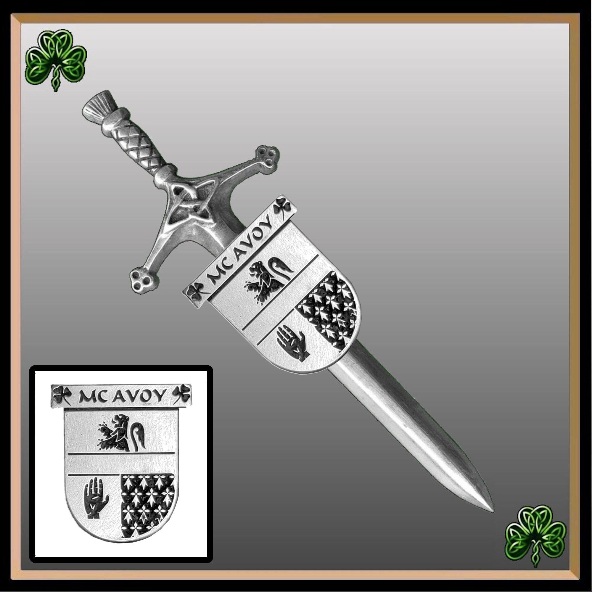 McAvoy Irish Coat of Arms Shield Kilt Pin ~ ISLKP