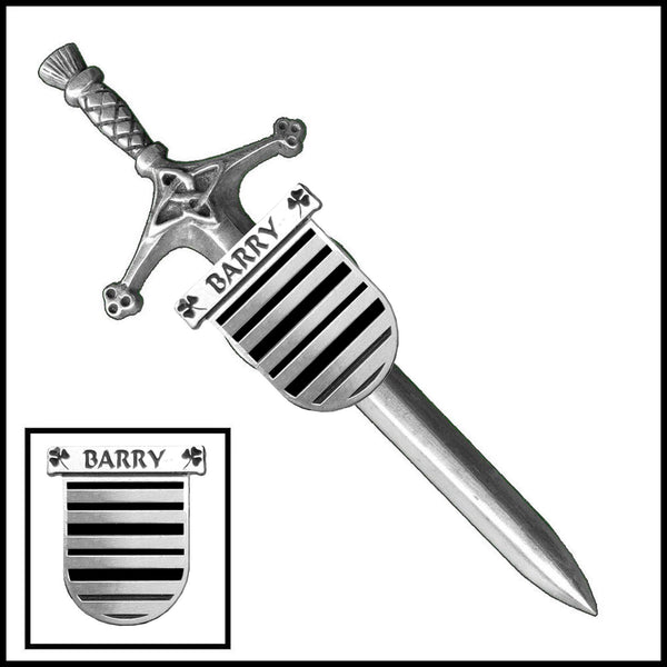 Barry Irish Coat of Arms Shield Kilt Pin ~ ISLKP