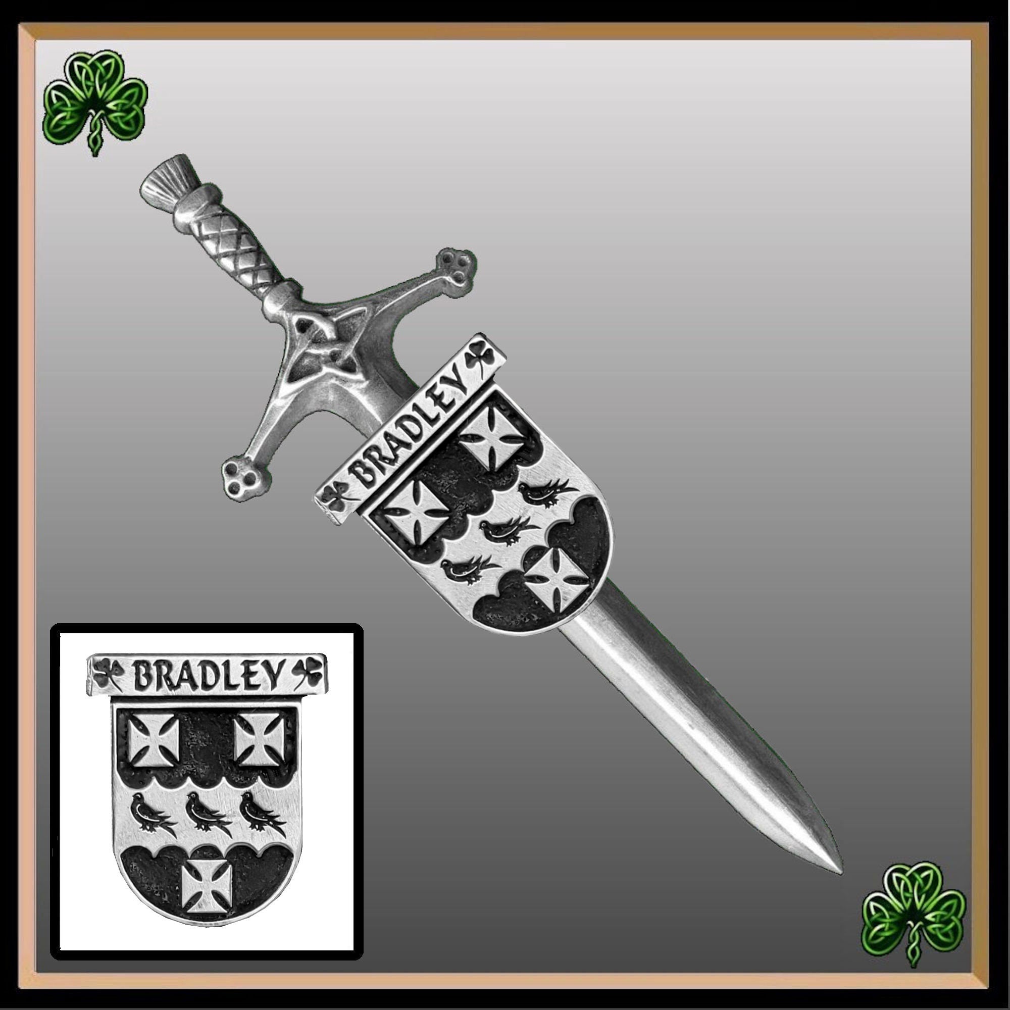Bradley Irish Coat of Arms Shield Kilt Pin ~ ISLKP