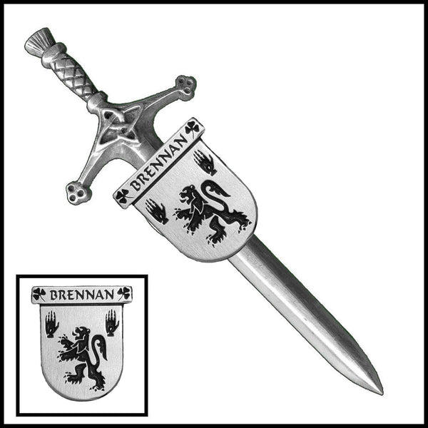 Brennan Irish Coat of Arms Shield Kilt Pin ~ ISLKP