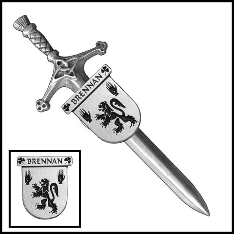 Brennan Irish Coat of Arms Shield Kilt Pin ~ ISLKP