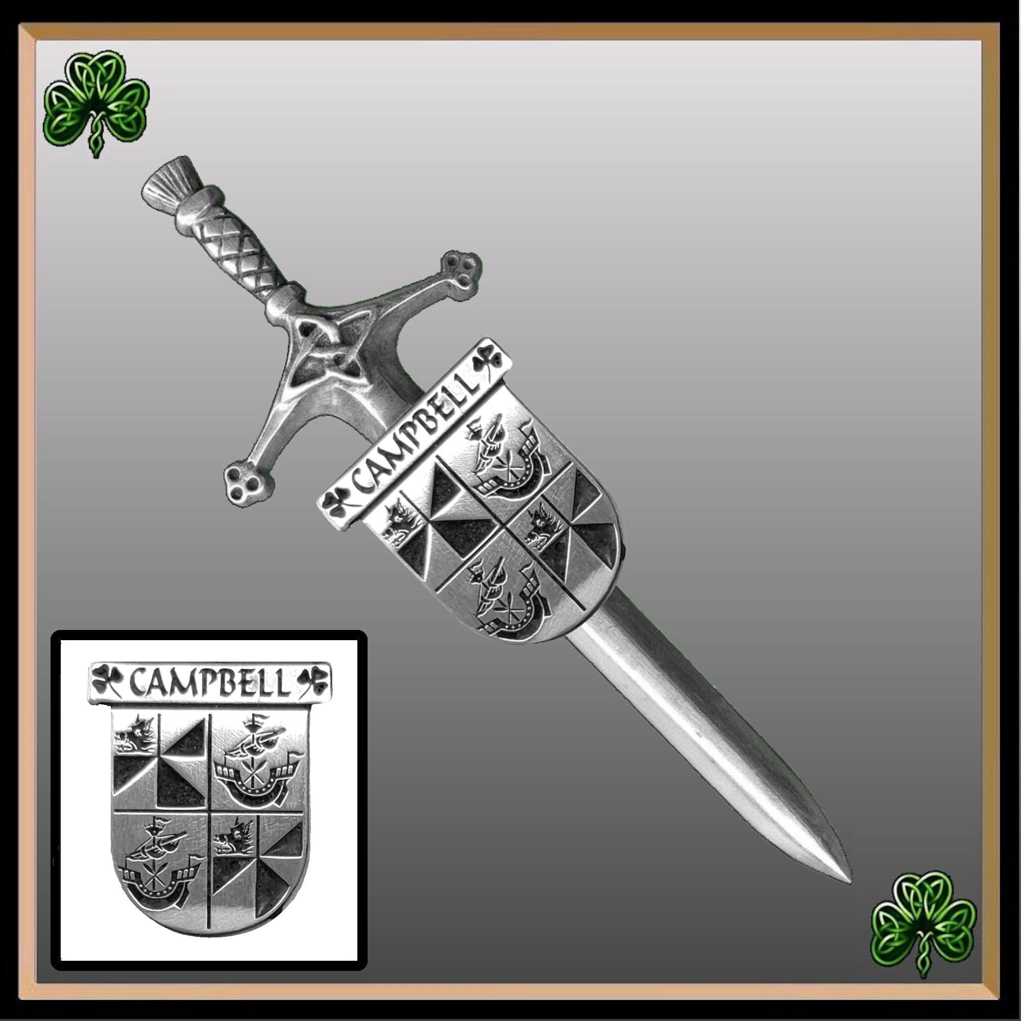 Campbell Irish Coat of Arms Shield Kilt Pin ~ ISLKP