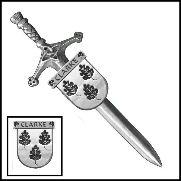 Clarke Irish Coat of Arms Shield Kilt Pin ~ ISLKP