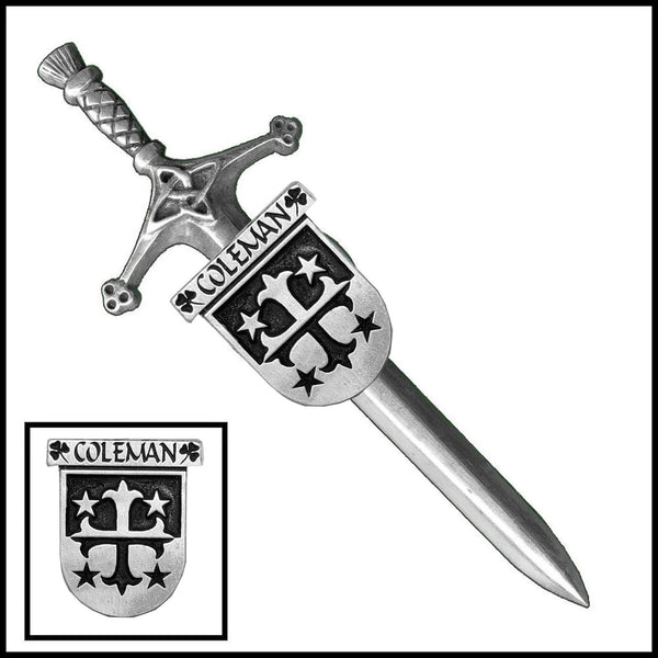Coleman Irish Coat of Arms Shield Kilt Pin ~ ISLKP