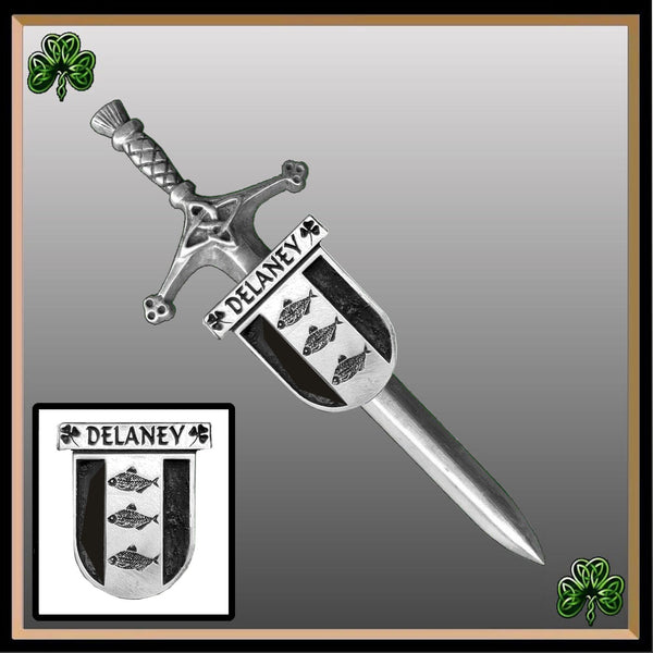 Delaney Irish Coat of Arms Shield Kilt Pin ~ ISLKP