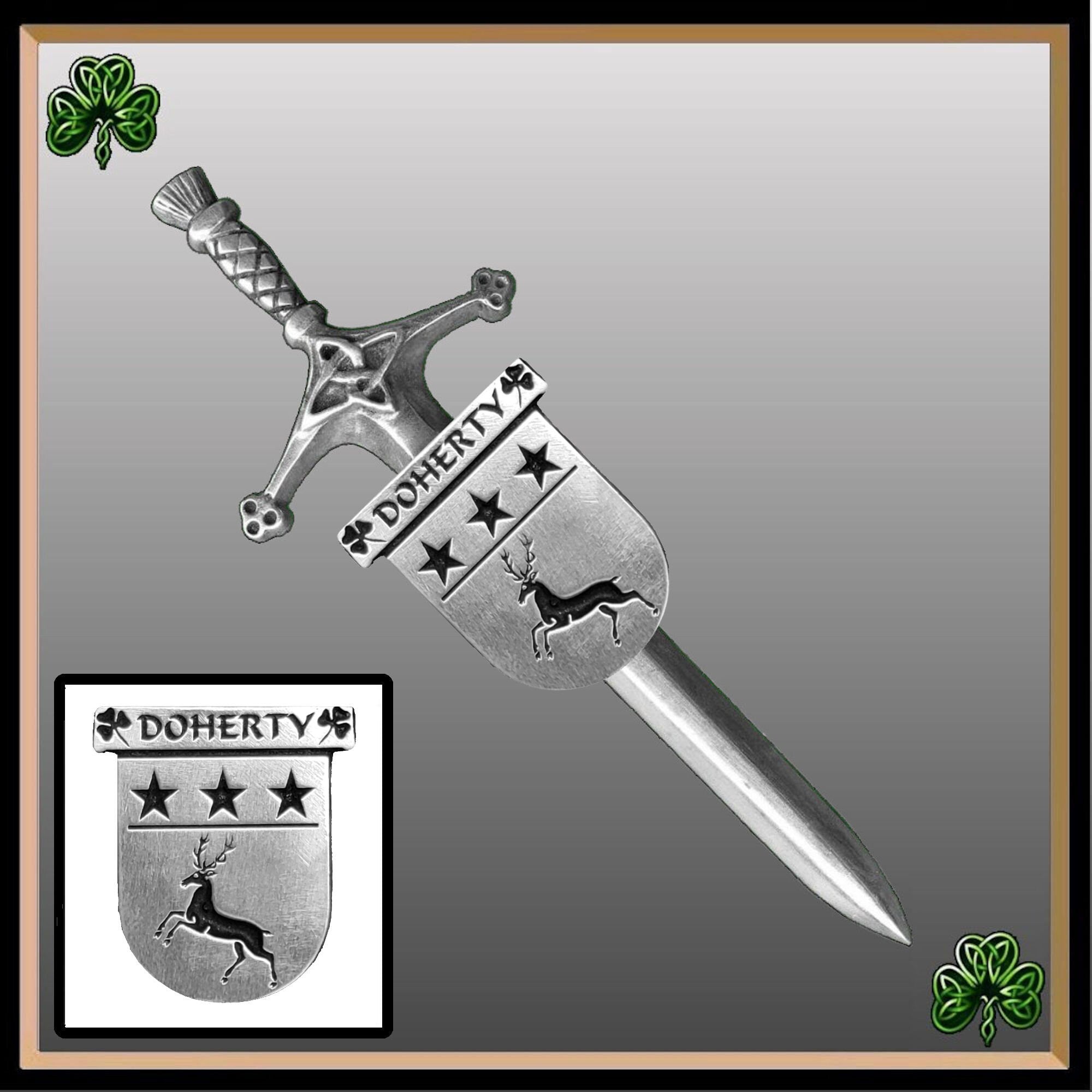 Doherty Irish Coat of Arms Shield Kilt Pin ~ ISLKP