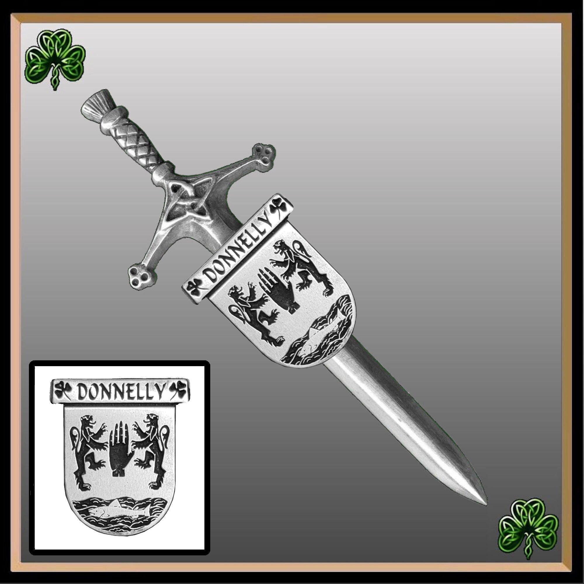 Donnelly Irish Coat of Arms Shield Kilt Pin ~ ISLKP