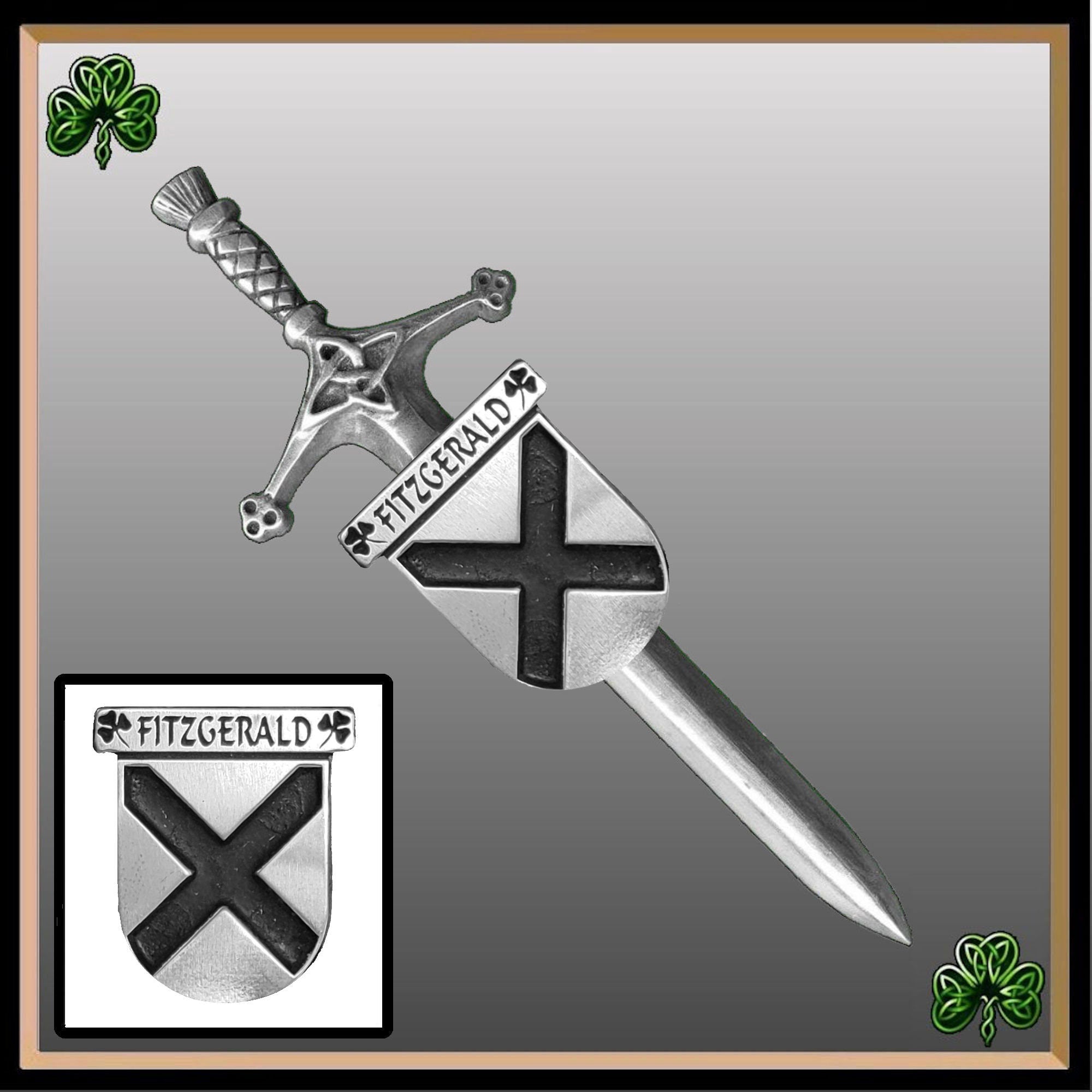 FitzGerald Irish Coat of Arms Shield Kilt Pin ~ ISLKP