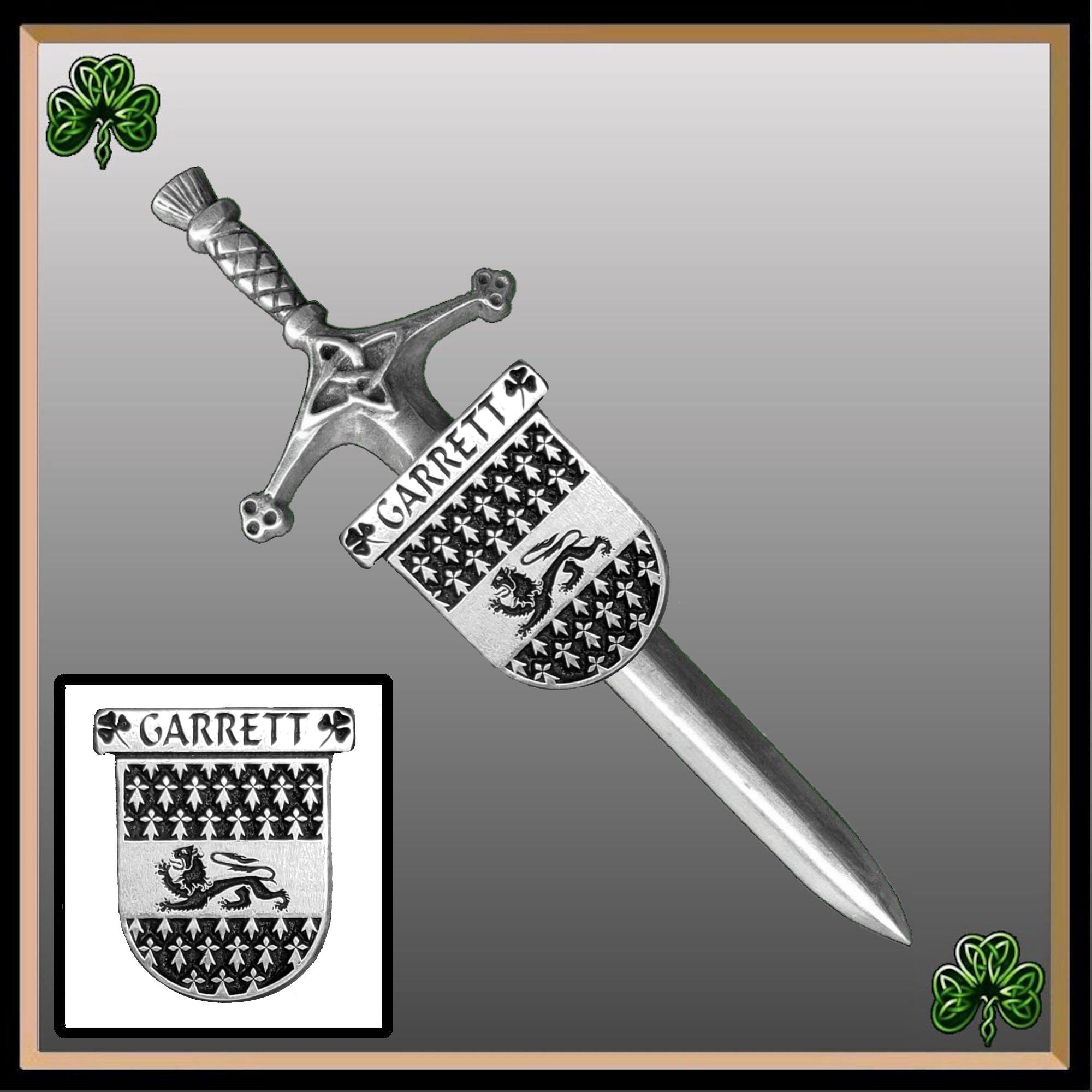 Garrett Irish Coat of Arms Shield Kilt Pin ~ ISLKP