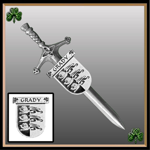 Grady Irish Coat of Arms Shield Kilt Pin ~ ISLKP