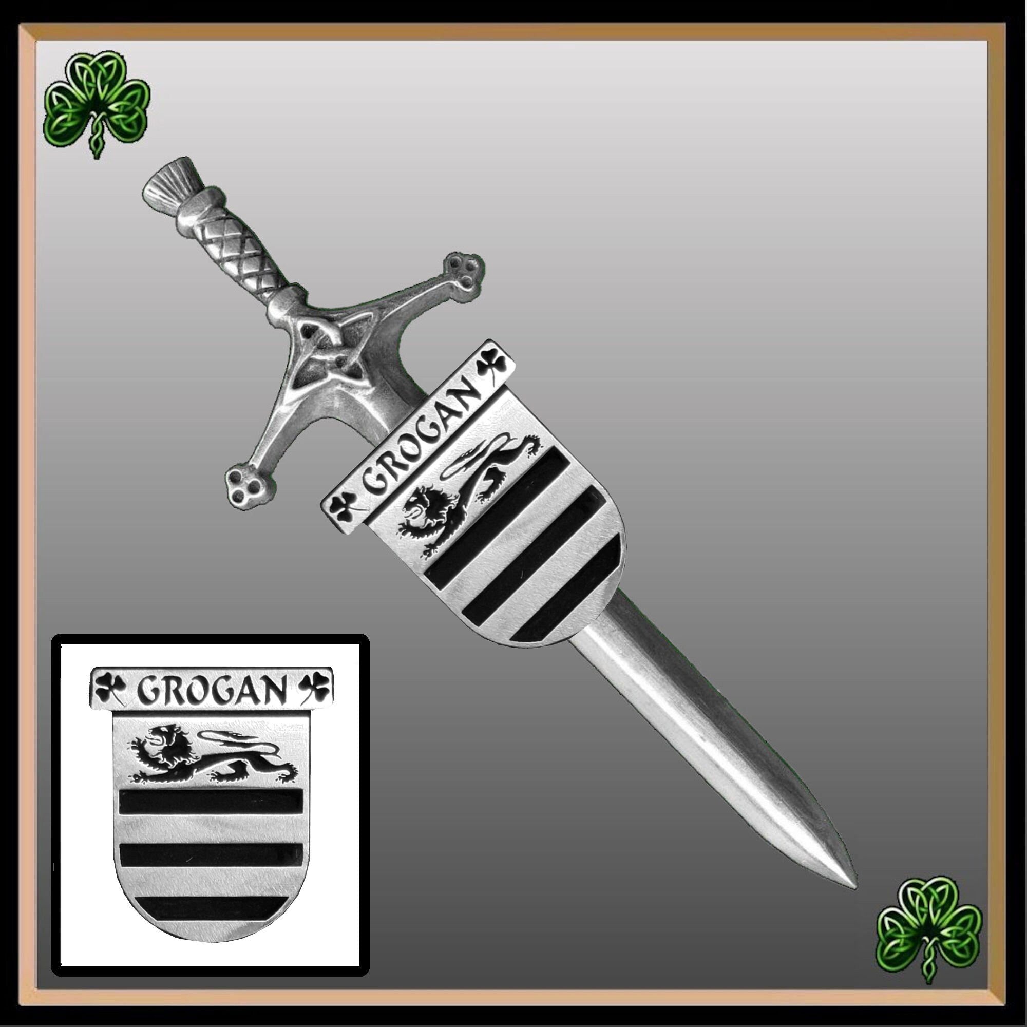 Grogan Irish Coat of Arms Shield Kilt Pin ~ ISLKP