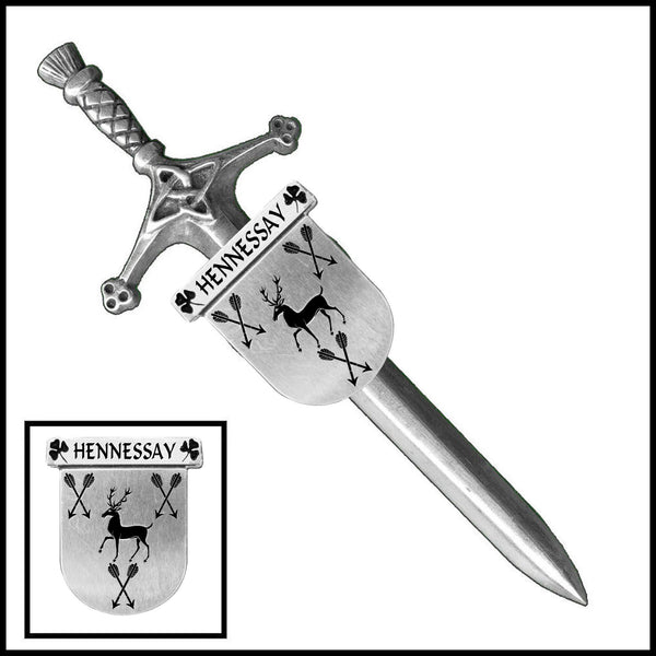 Hennessy Irish Coat of Arms Shield Kilt Pin ~ ISLKP