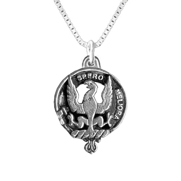 Sandilands Clan Crest Scottish Pendant, Scottish Necklace - Sterling Silver CLP02
