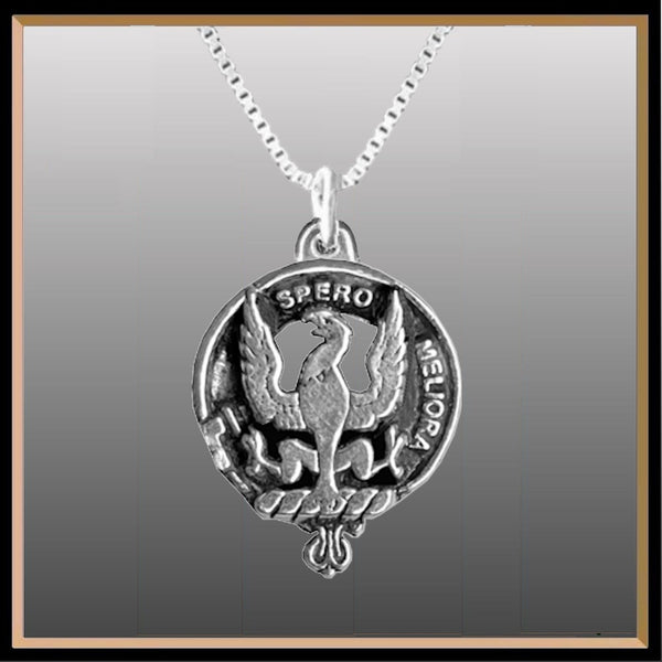 Sandilands Clan Crest Scottish Pendant, Scottish Necklace - Sterling Silver CLP02