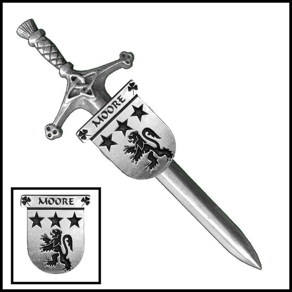 Moore Irish Coat of Arms Shield Kilt Pin ~ ISLKP
