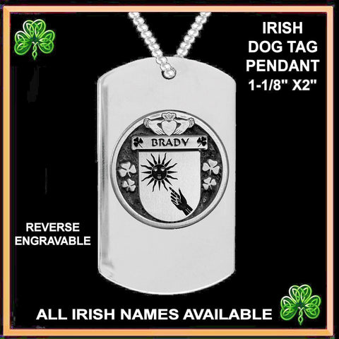 Brady Irish Disk Coat of Arms Stainless Steel Dog Tag
