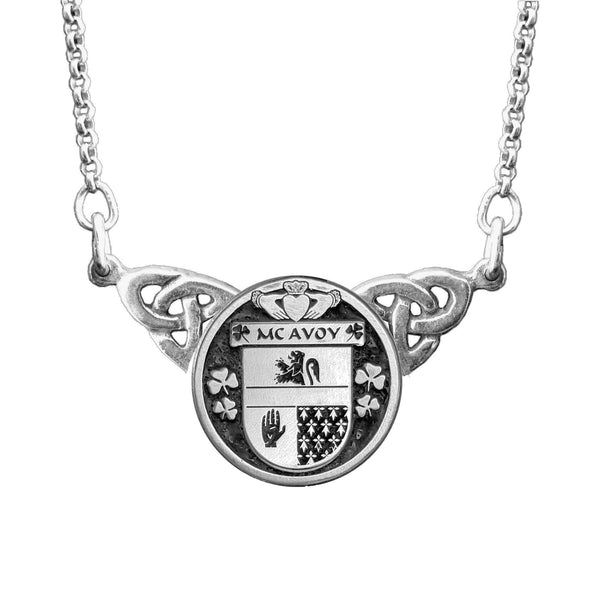McAvoy Irish Coat of Arms Double Drop Pendant ~ ILP03