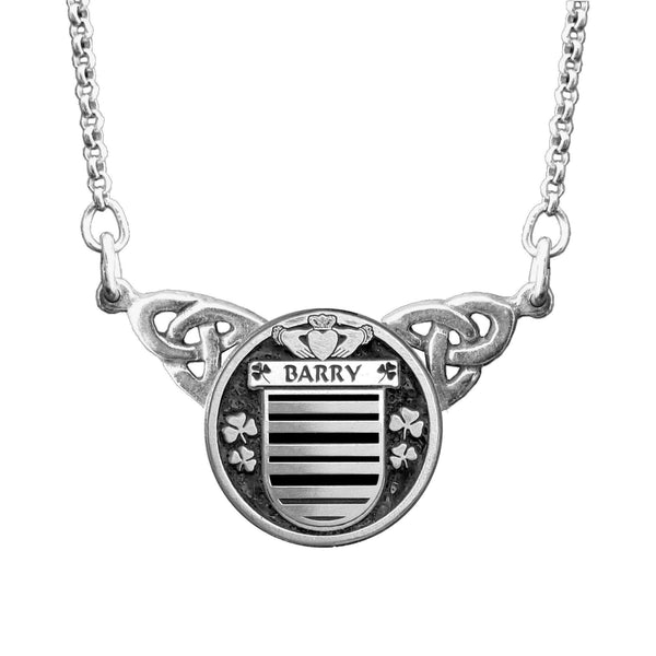Barry Irish Coat of Arms Double Drop Pendant ~ ILP03