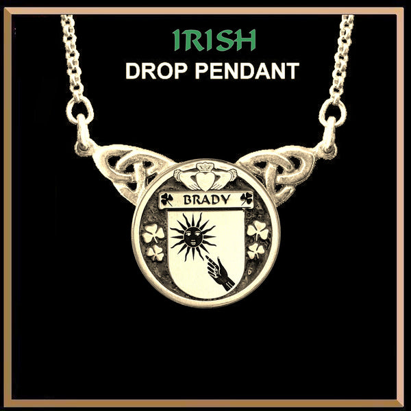 Brady Irish Coat of Arms Double Drop Pendant ~ ILP03
