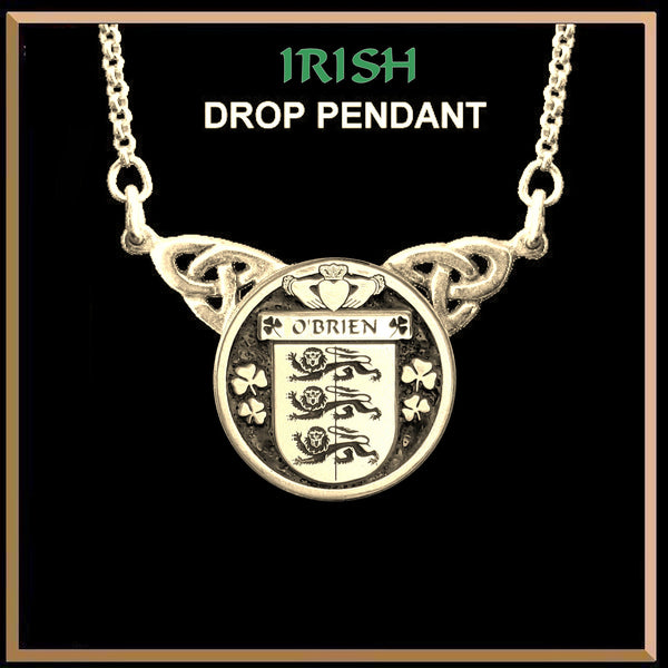 O'Brien Irish Coat of Arms Double Drop Pendant ~ ILP03