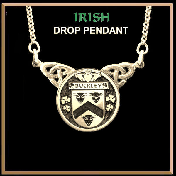Buckley Irish Coat of Arms Double Drop Pendant ~ ILP03
