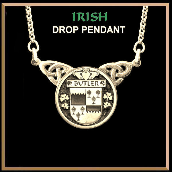 Butler Irish Coat of Arms Double Drop Pendant ~ ILP03