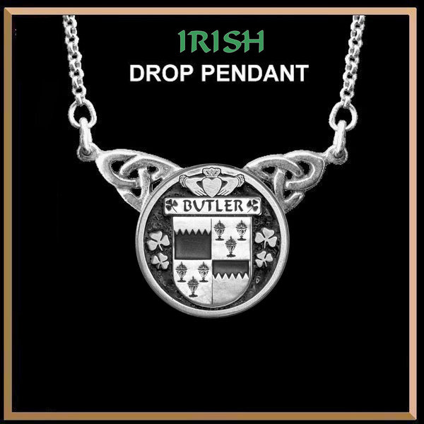 Butler Irish Coat of Arms Double Drop Pendant ~ ILP03