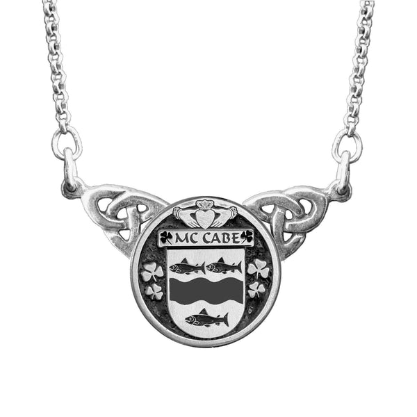 McCabe Irish Coat of Arms Double Drop Pendant ~ ILP03