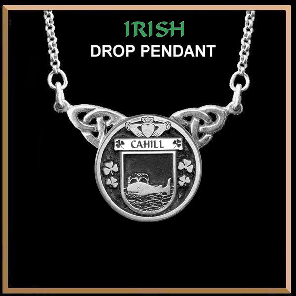 Cahill Irish Coat of Arms Double Drop Pendant ~ ILP03