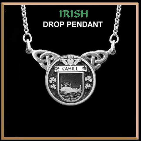 Cahill Irish Coat of Arms Double Drop Pendant ~ ILP03