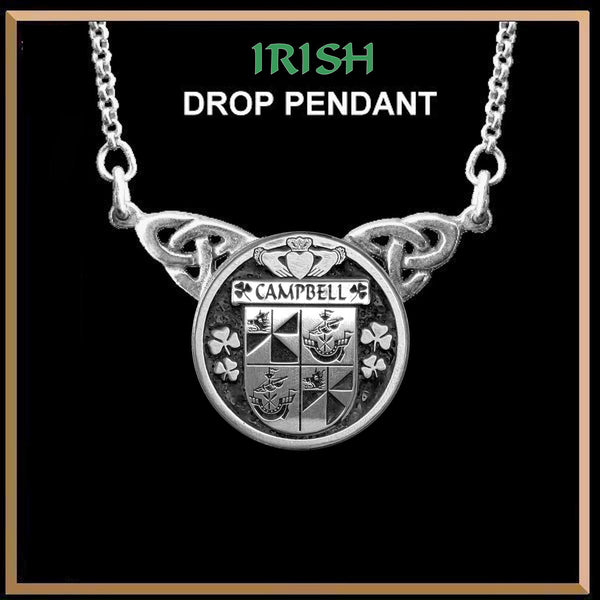 Campbell Irish Coat of Arms Double Drop Pendant ~ ILP03