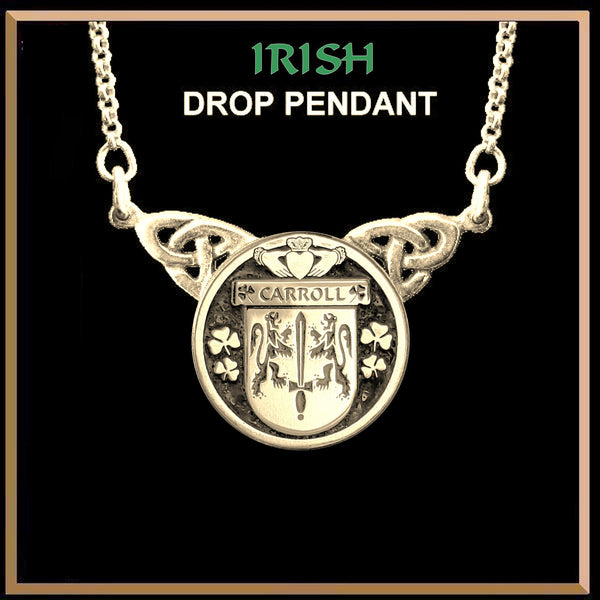 Carroll Irish Coat of Arms Double Drop Pendant ~ ILP03