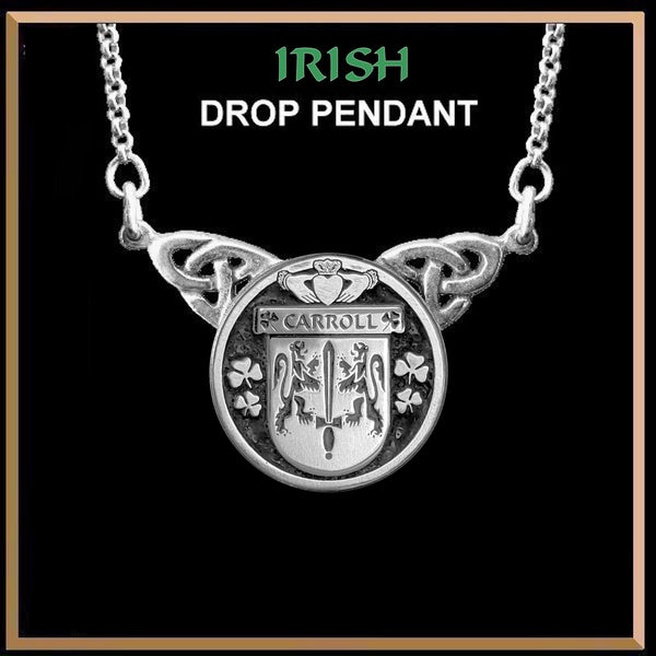 Carroll Irish Coat of Arms Double Drop Pendant ~ ILP03