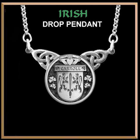 Carroll Irish Coat of Arms Double Drop Pendant ~ ILP03