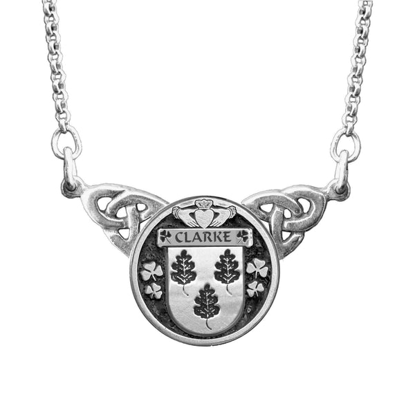 Clarke Irish Coat of Arms Double Drop Pendant ~ ILP03
