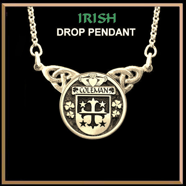 Coleman Irish Coat of Arms Double Drop Pendant ~ ILP03