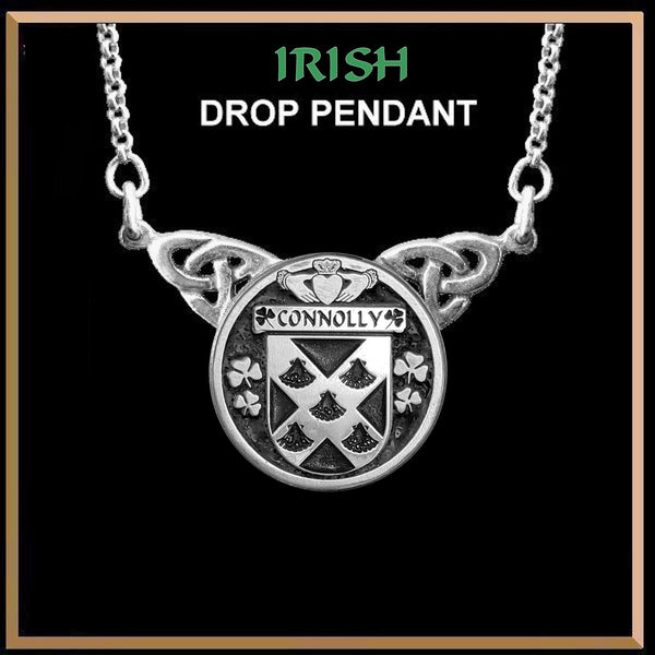 Connolly Irish Coat of Arms Double Drop Pendant ~ ILP03